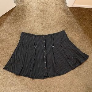 Plus Size Pinstripe Mini Skirt